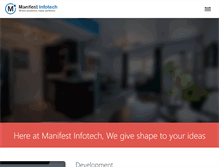 Tablet Screenshot of manifestinfotech.com